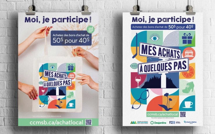 Affiche promotionnelle – Mes achats à quelques pas