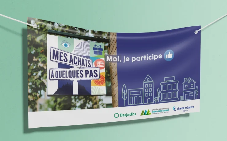 Bannière imprimée – Campagne Mes achats à quelques pas
