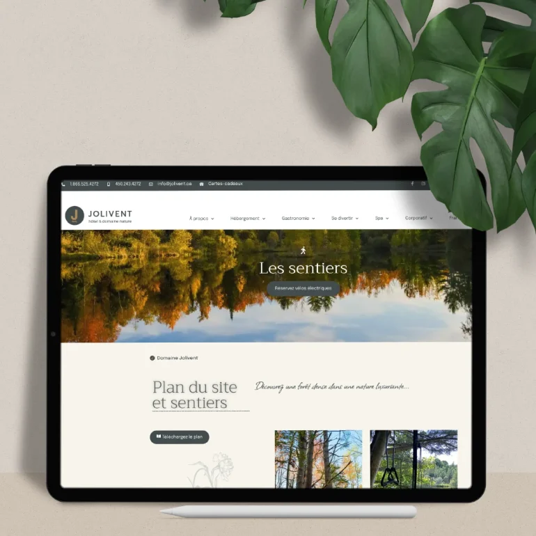 Sentiers du domaine Jolivent – Web design par Charte Créative