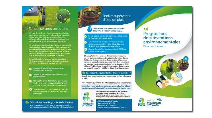 dépliant – Subventions vertes MRC Marguerite-D’Youville